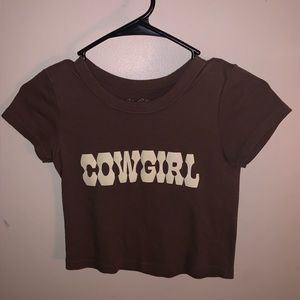 Brandy Melville/John Galt COWGIRL baby tee